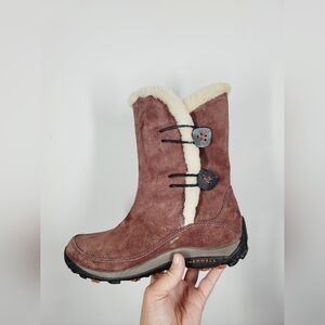 Merrell Women's Dusty Red Winter Boots, Size 10